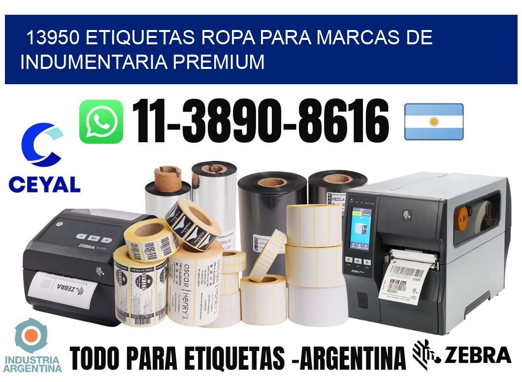 13950 Etiquetas ropa para marcas de indumentaria premium