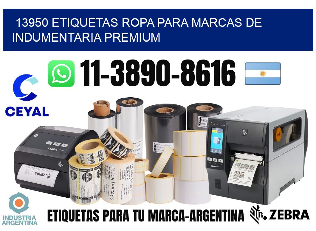 13950 Etiquetas ropa para marcas de indumentaria premium