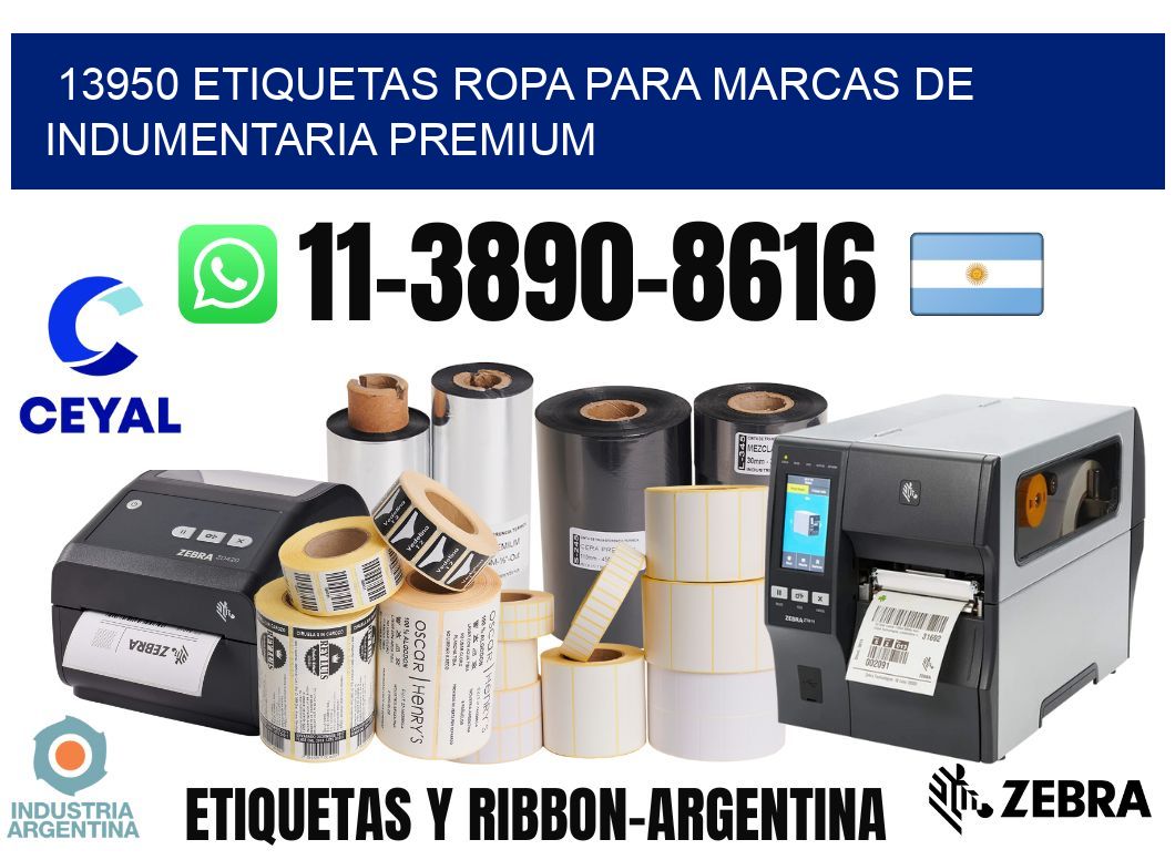 13950 Etiquetas ropa para marcas de indumentaria premium
