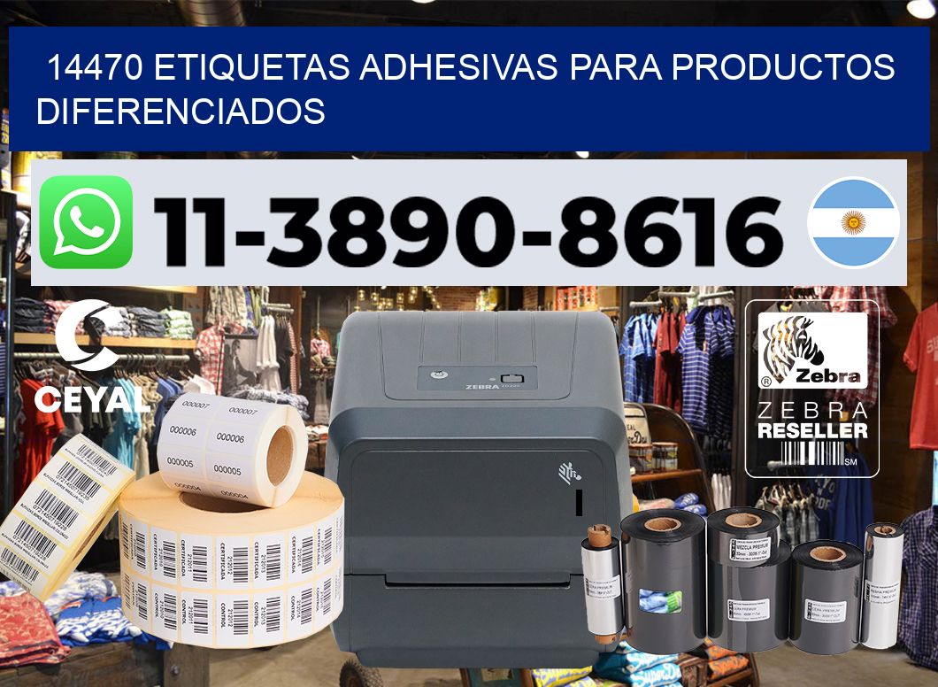 14470 Etiquetas adhesivas para productos diferenciados