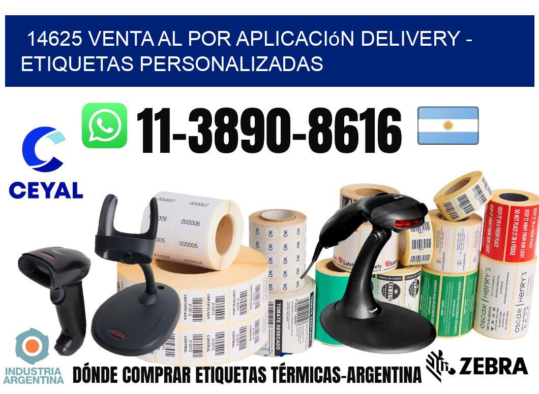 14625 Venta al Por Aplicación delivery - Etiquetas Personalizadas