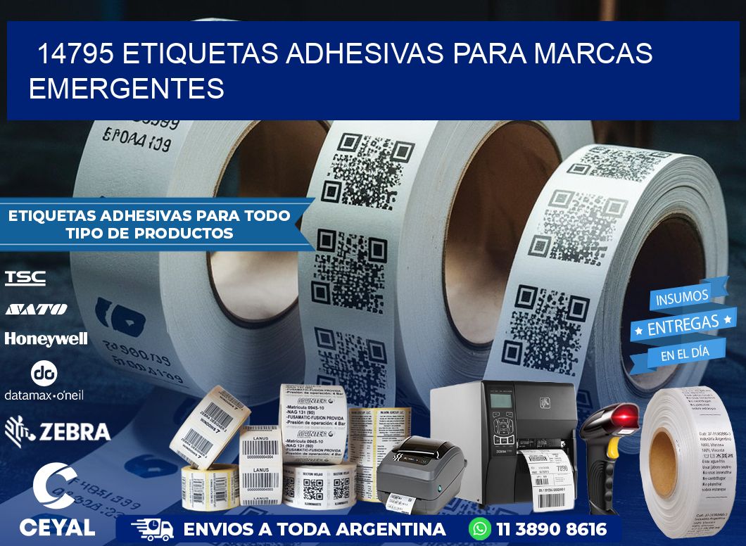 14795 Etiquetas adhesivas para marcas emergentes