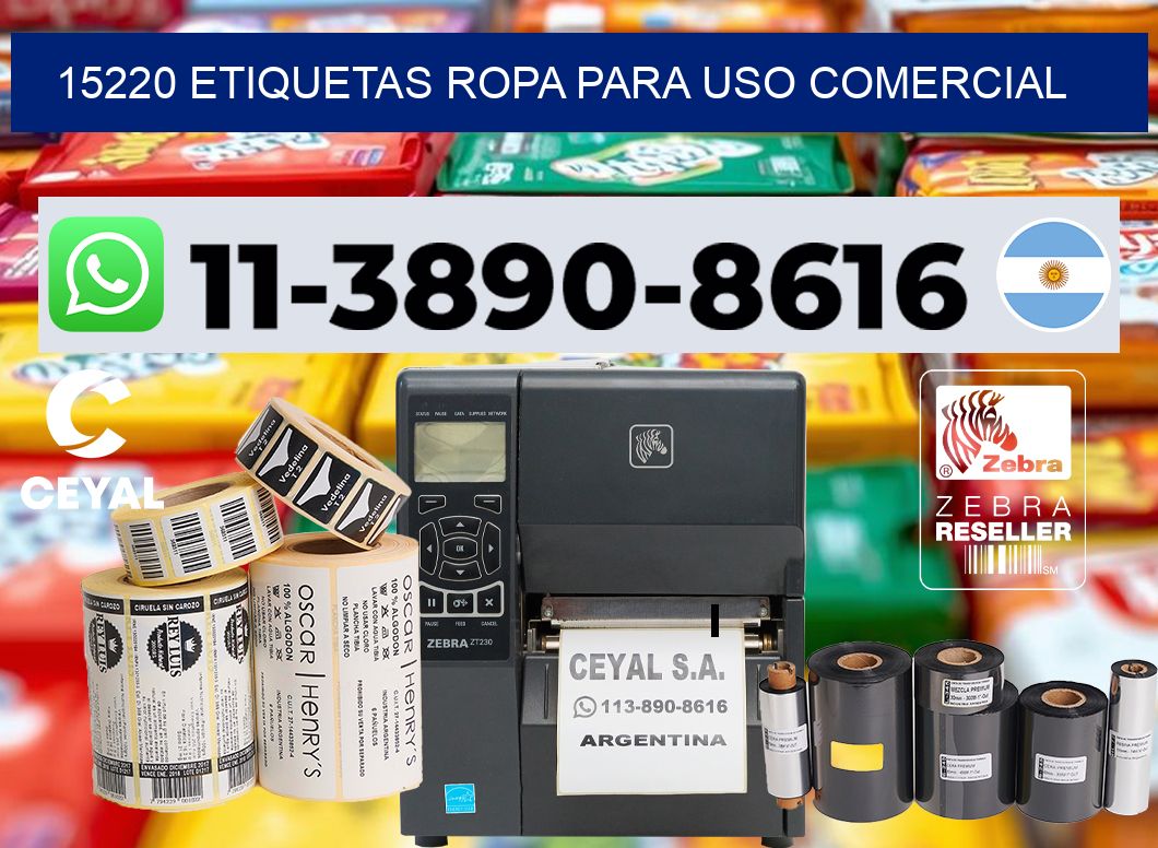15220 Etiquetas ropa para uso comercial