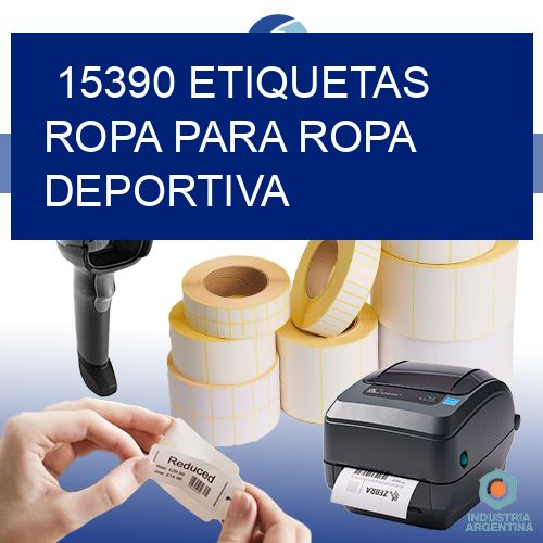 15390 Etiquetas ropa para ropa deportiva