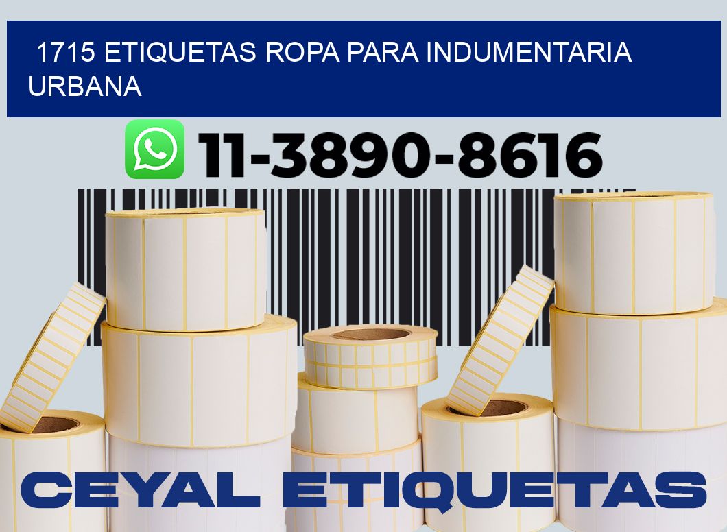 1715 Etiquetas ropa para indumentaria urbana
