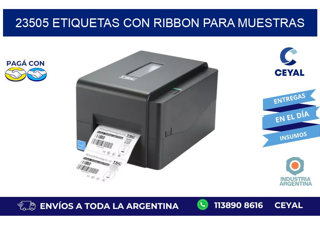 23505 etiquetas con ribbon para muestras