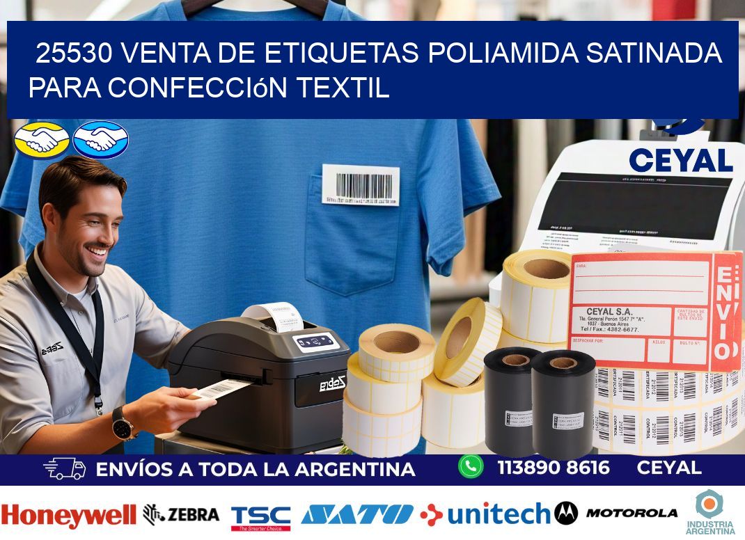 25530 venta de etiquetas poliamida satinada para confección textil