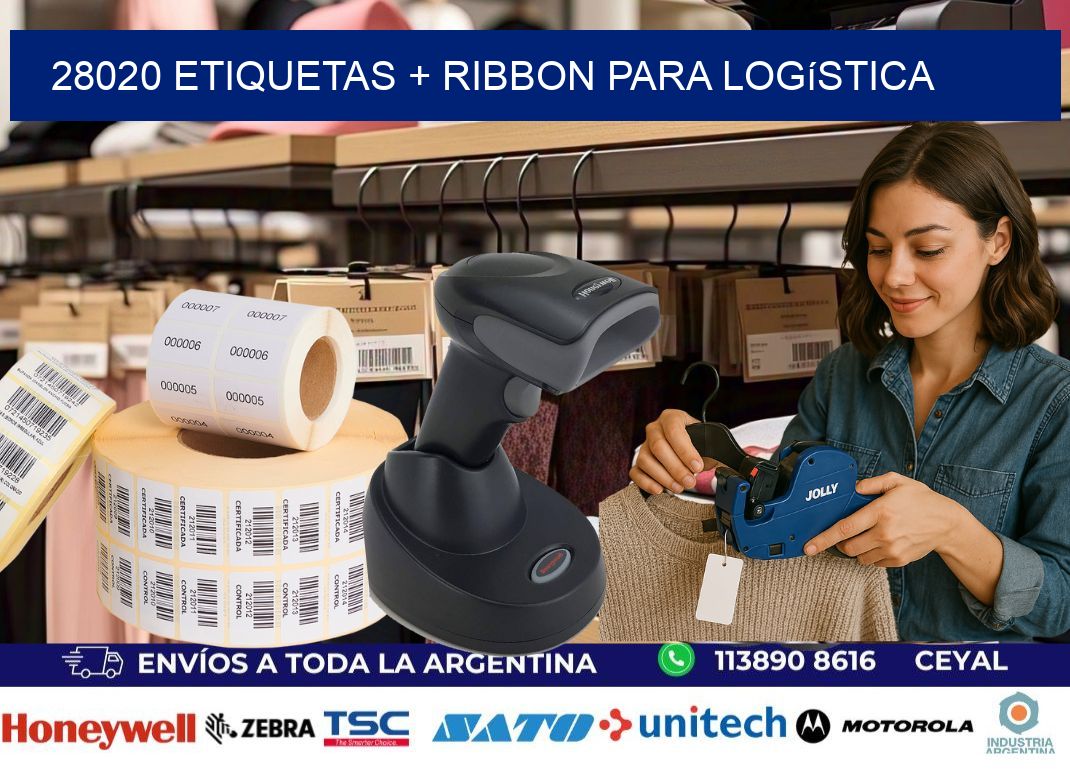 28020 etiquetas + ribbon para logística