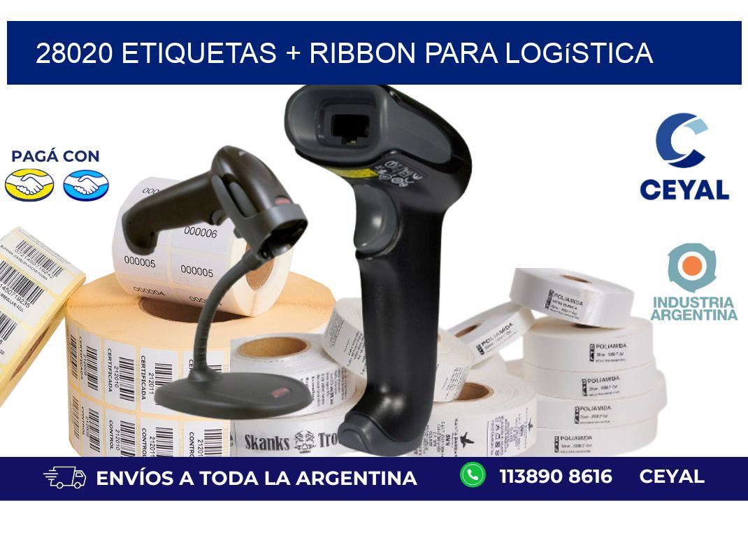 28020 etiquetas + ribbon para logística