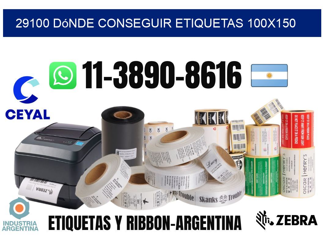 29100 dónde conseguir etiquetas 100x150