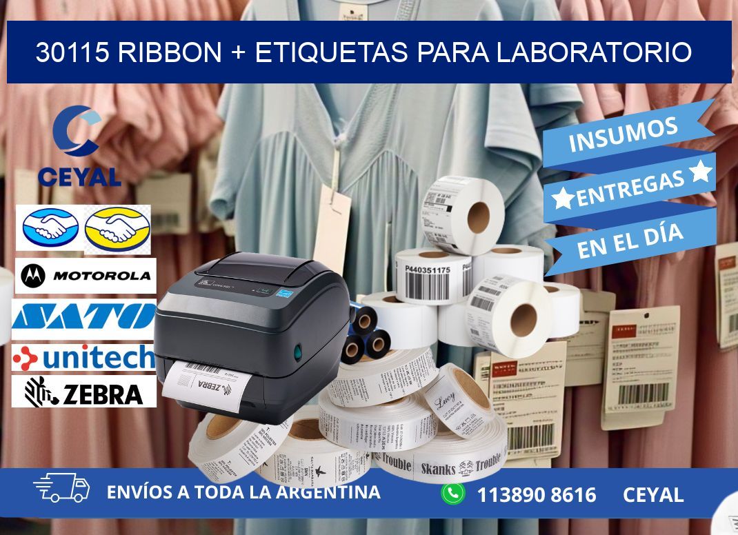 30115 ribbon + etiquetas para laboratorio