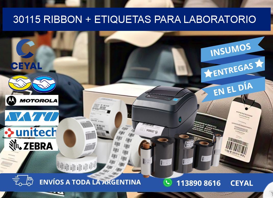 30115 ribbon + etiquetas para laboratorio