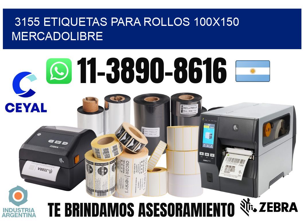 3155 etiquetas para rollos 100x150 mercadolibre