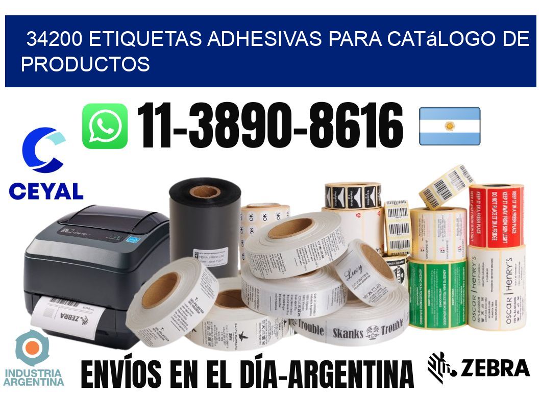 34200 etiquetas adhesivas para catálogo de productos