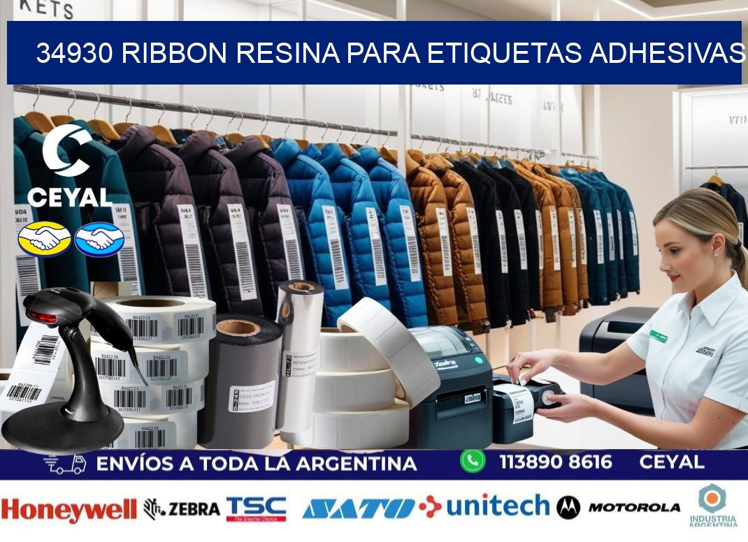 34930 ribbon resina para etiquetas adhesivas