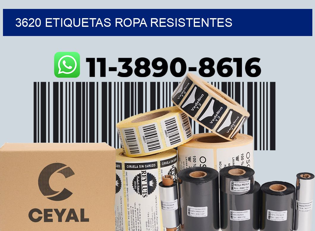3620 Etiquetas ropa resistentes