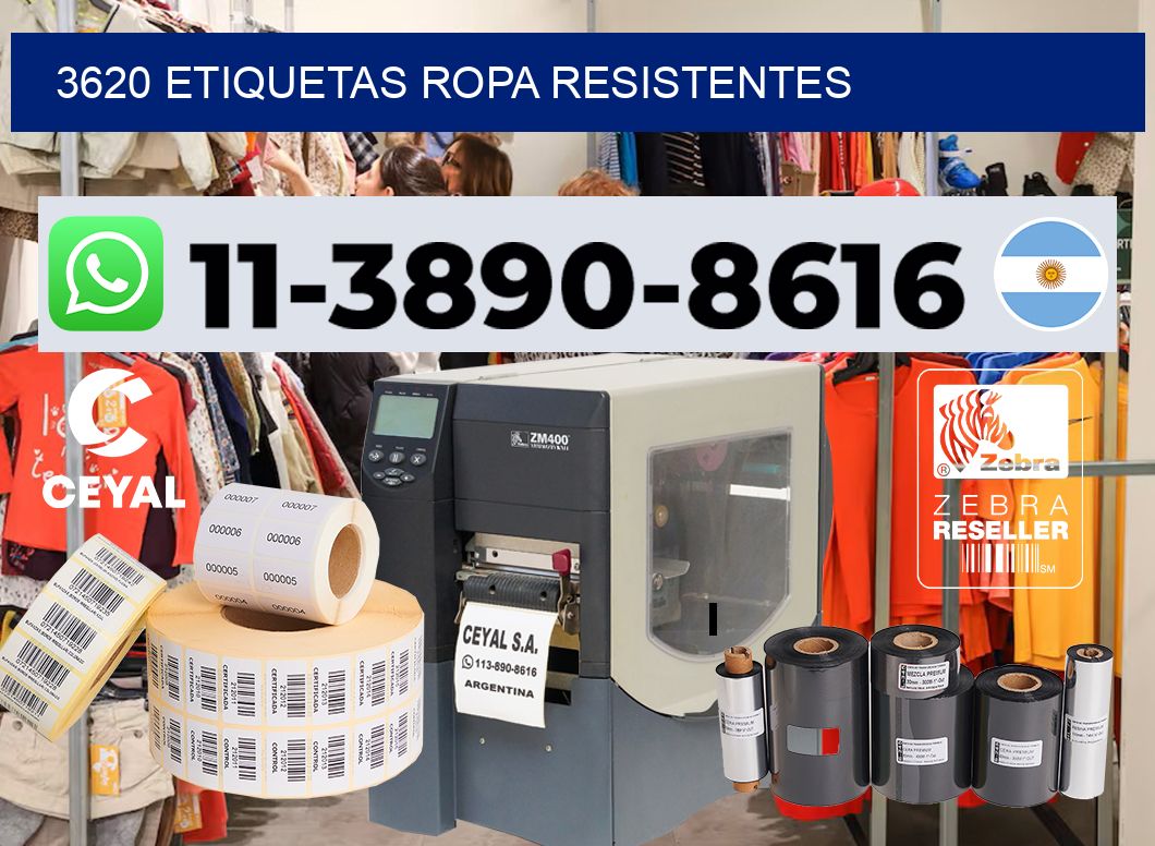 3620 Etiquetas ropa resistentes