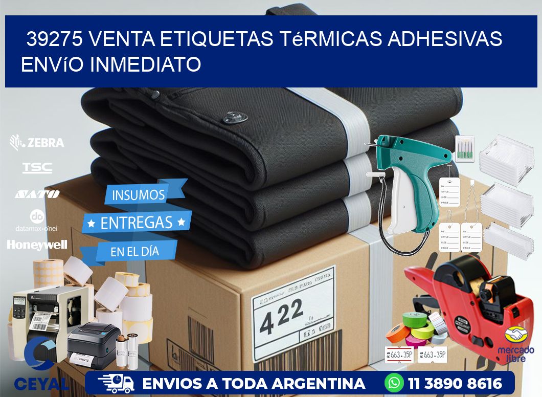 39275 venta etiquetas térmicas adhesivas envío inmediato