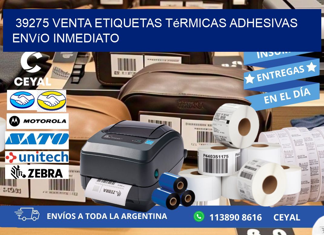 39275 venta etiquetas térmicas adhesivas envío inmediato