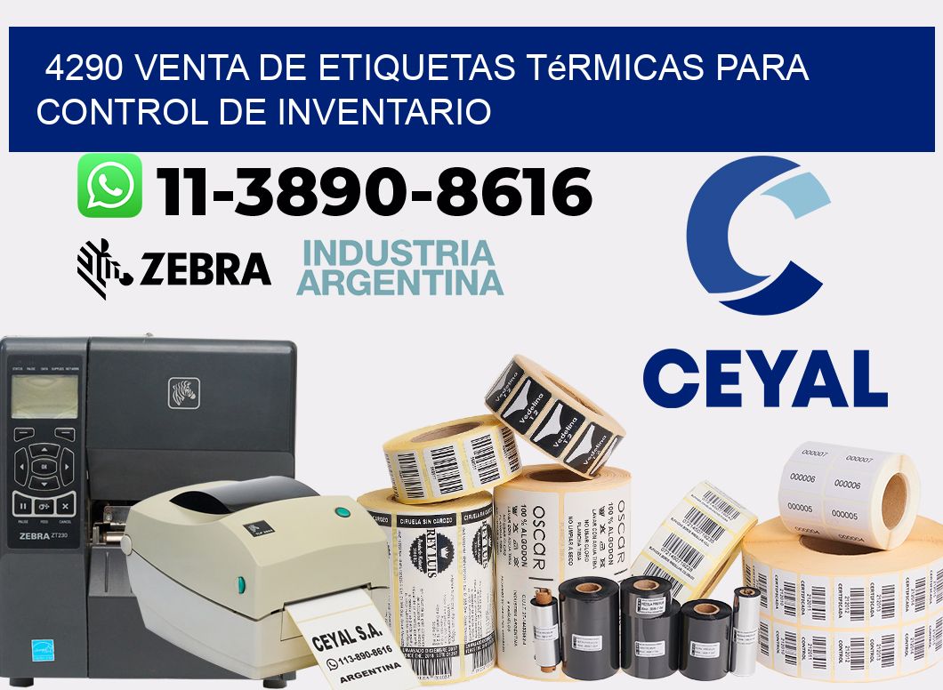 4290 venta de etiquetas térmicas para control de inventario