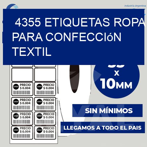 4355 Etiquetas ropa para confección textil