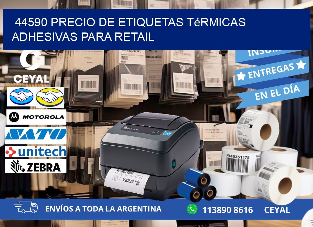 44590 precio de etiquetas térmicas adhesivas para retail