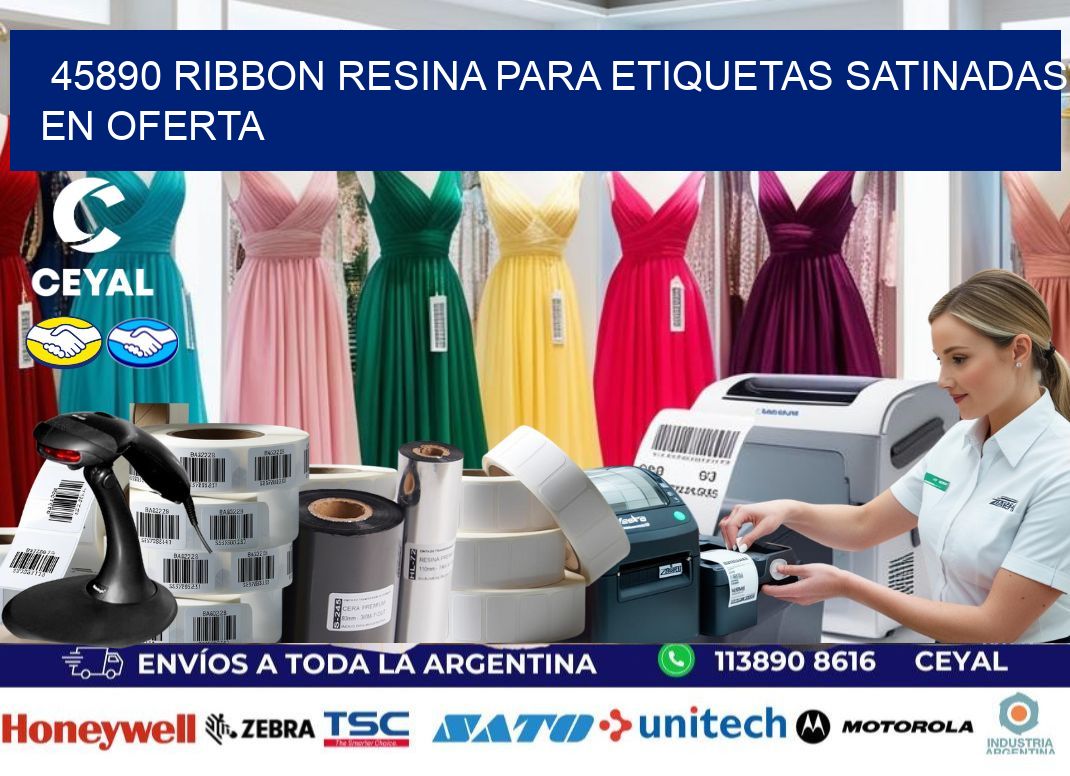 45890 ribbon resina para etiquetas satinadas en oferta