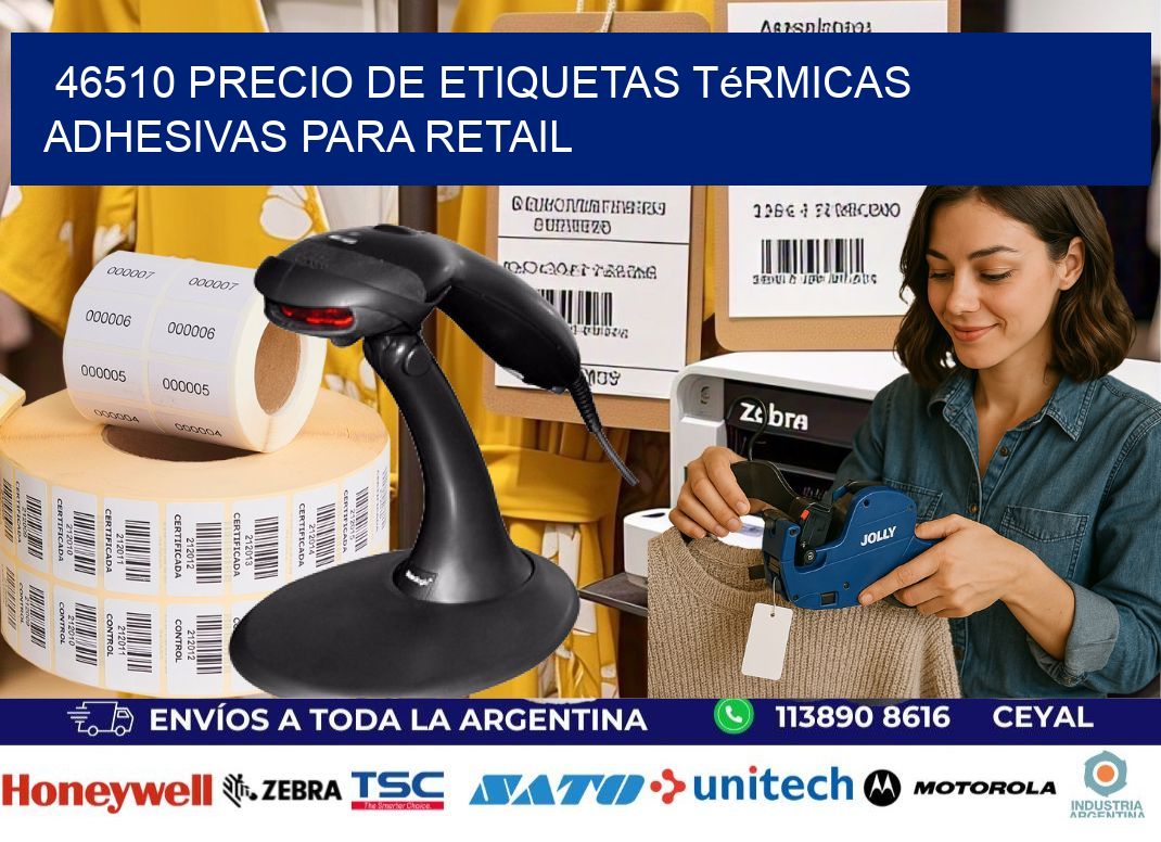 46510 precio de etiquetas térmicas adhesivas para retail