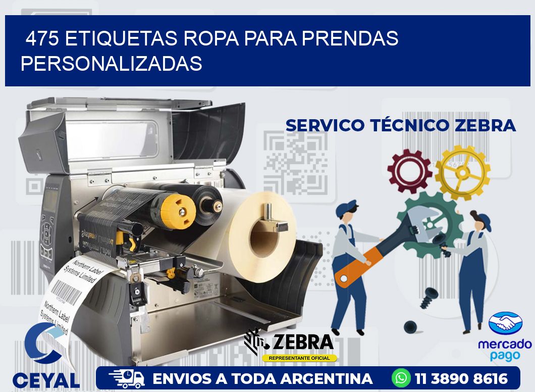 475 Etiquetas ropa para prendas personalizadas