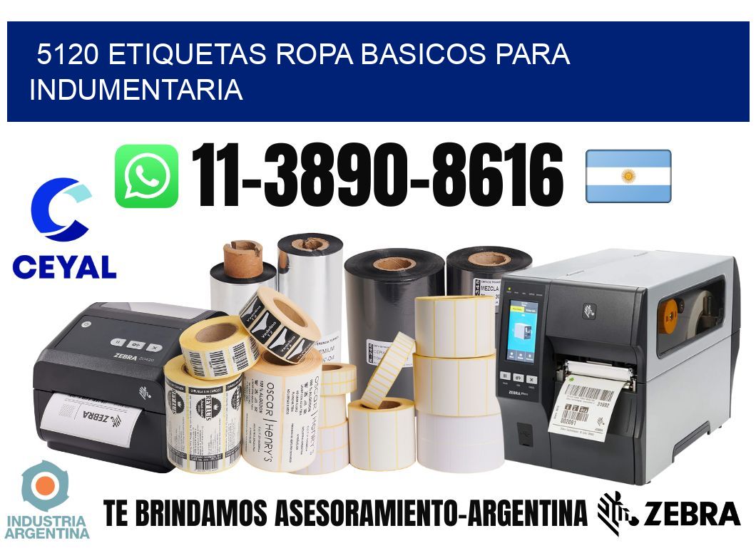 5120 Etiquetas ropa basicos para indumentaria