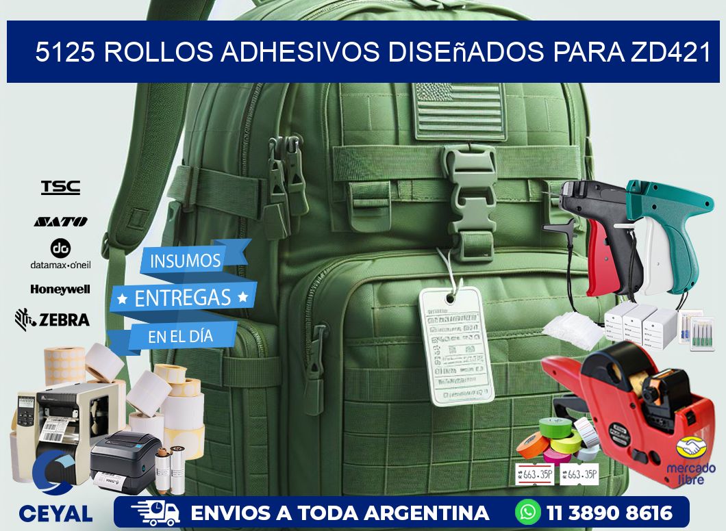5125 rollos adhesivos diseñados para zd421