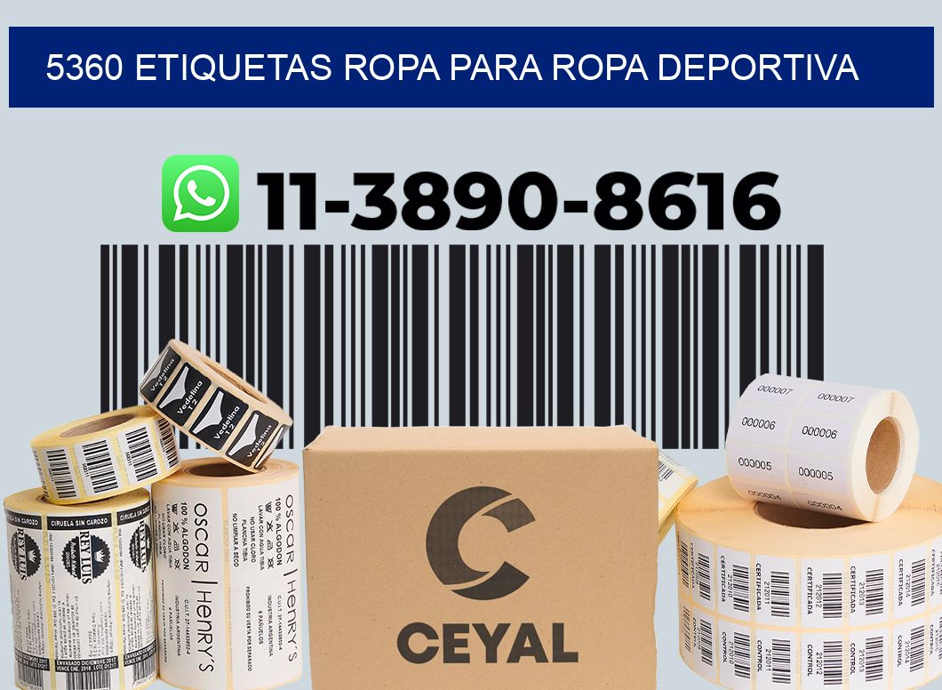 5360 Etiquetas ropa para ropa deportiva