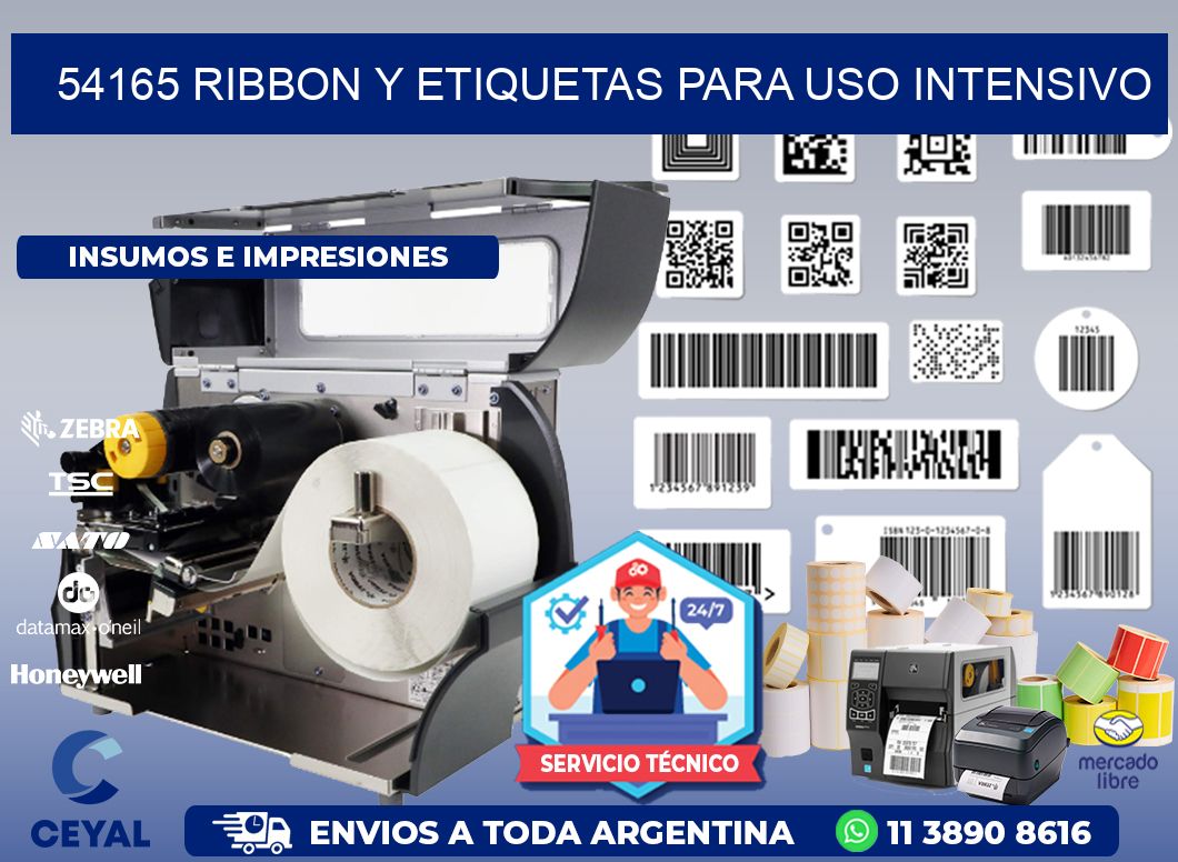 54165 ribbon y etiquetas para uso intensivo