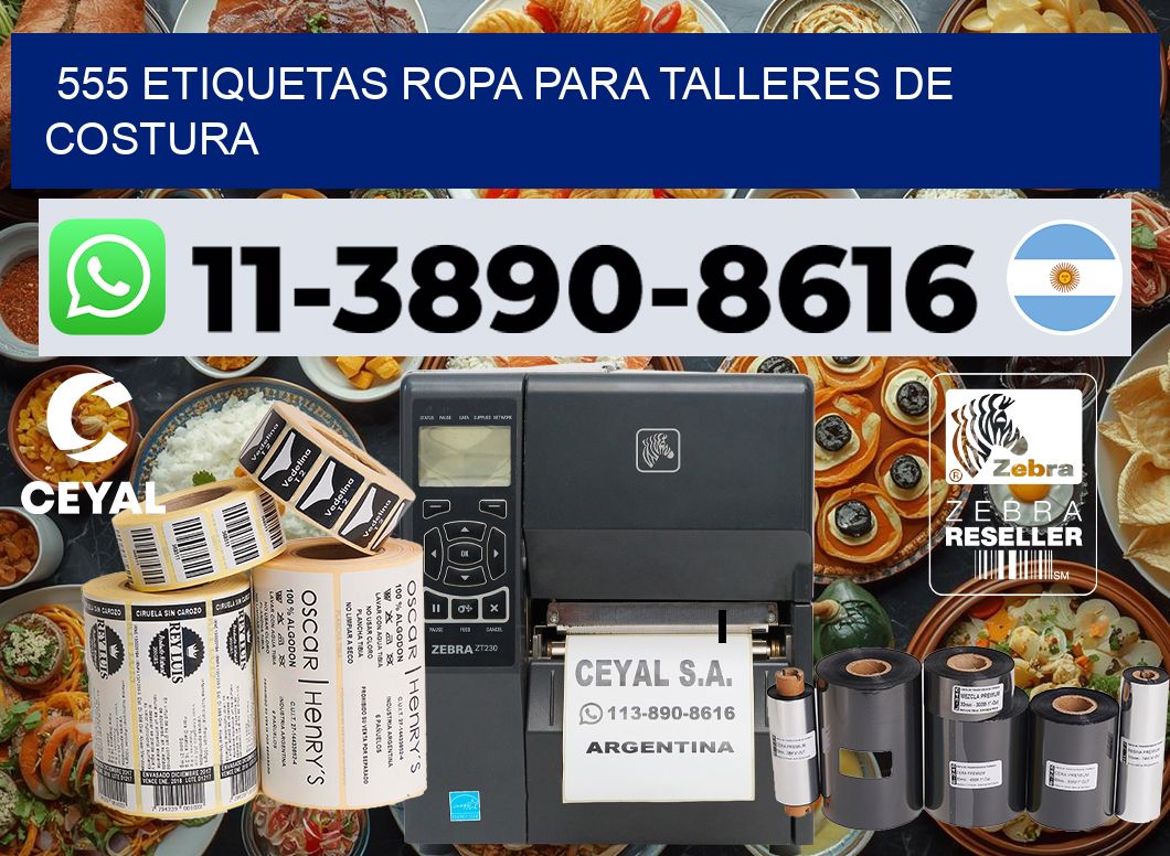 555 Etiquetas ropa para talleres de costura