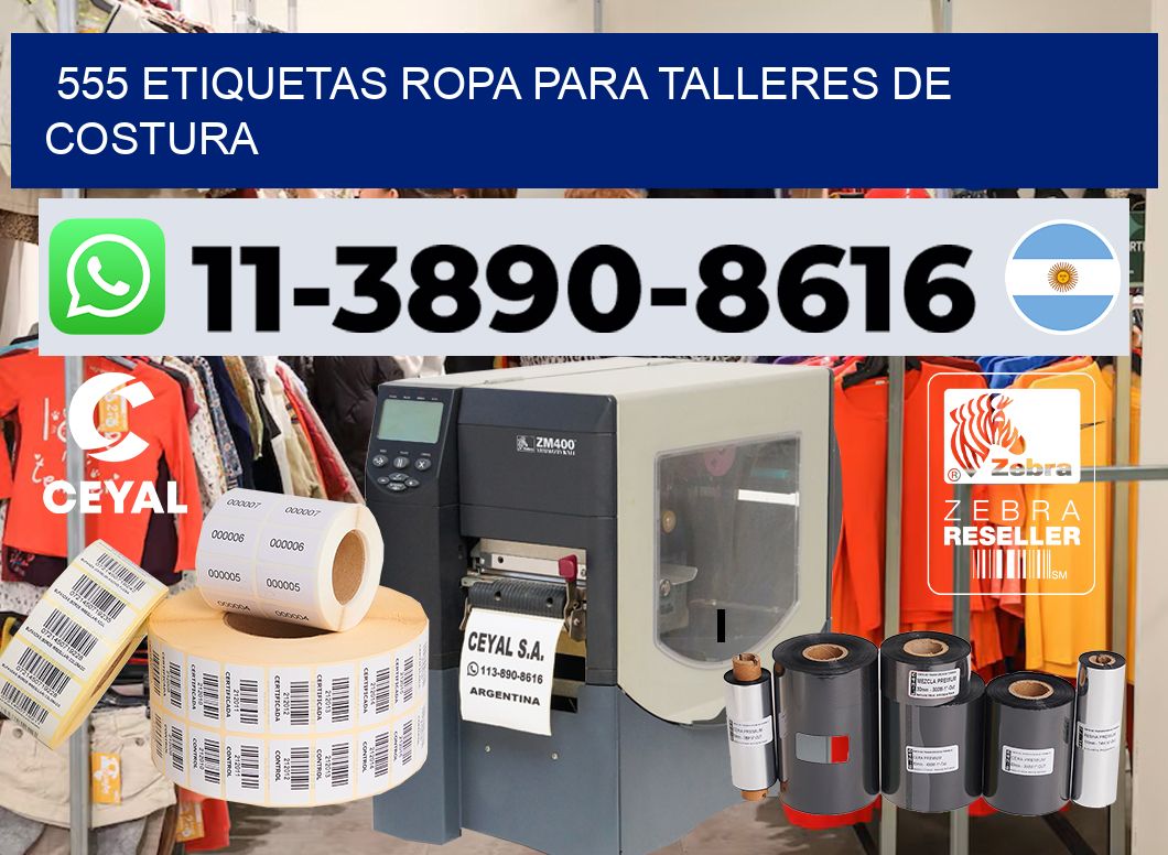 555 Etiquetas ropa para talleres de costura