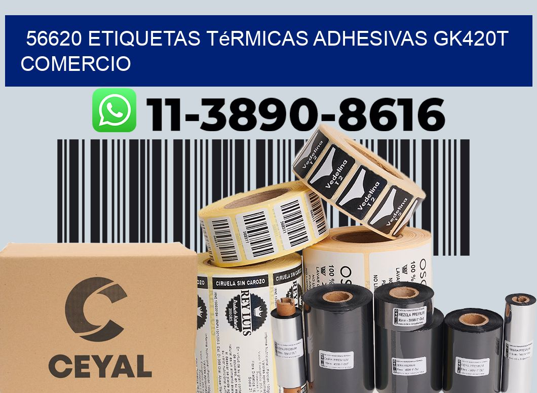 56620 etiquetas térmicas adhesivas gk420t comercio