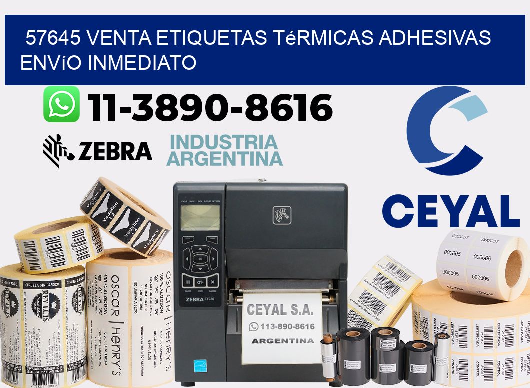 57645 venta etiquetas térmicas adhesivas envío inmediato