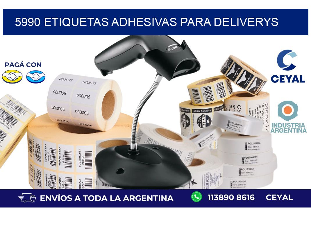 5990 etiquetas adhesivas para deliverys
