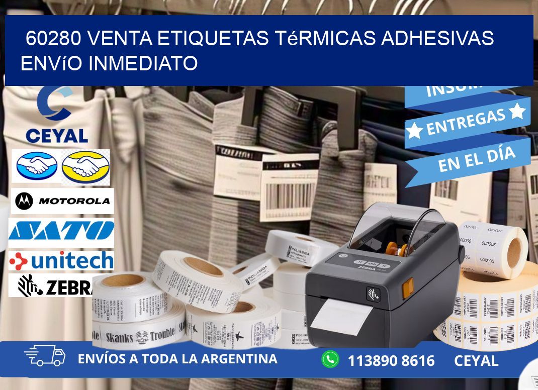60280 venta etiquetas térmicas adhesivas envío inmediato