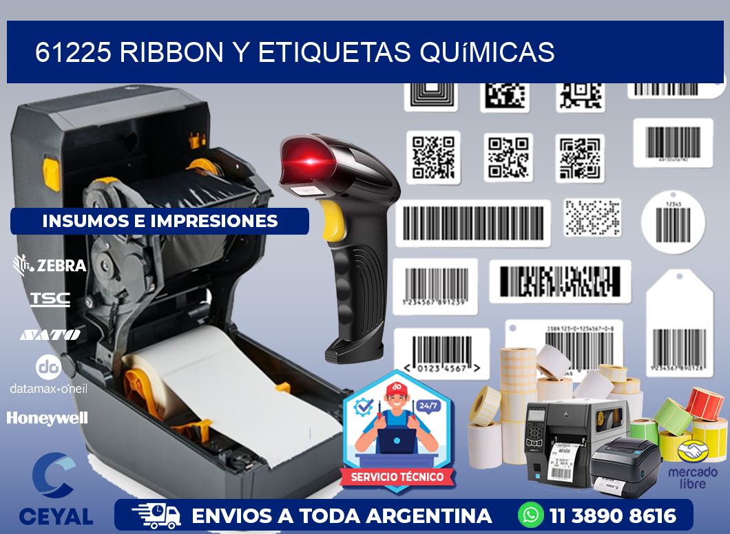 61225 ribbon y etiquetas químicas