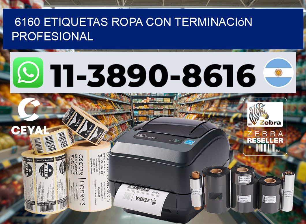 6160 Etiquetas ropa con terminación profesional