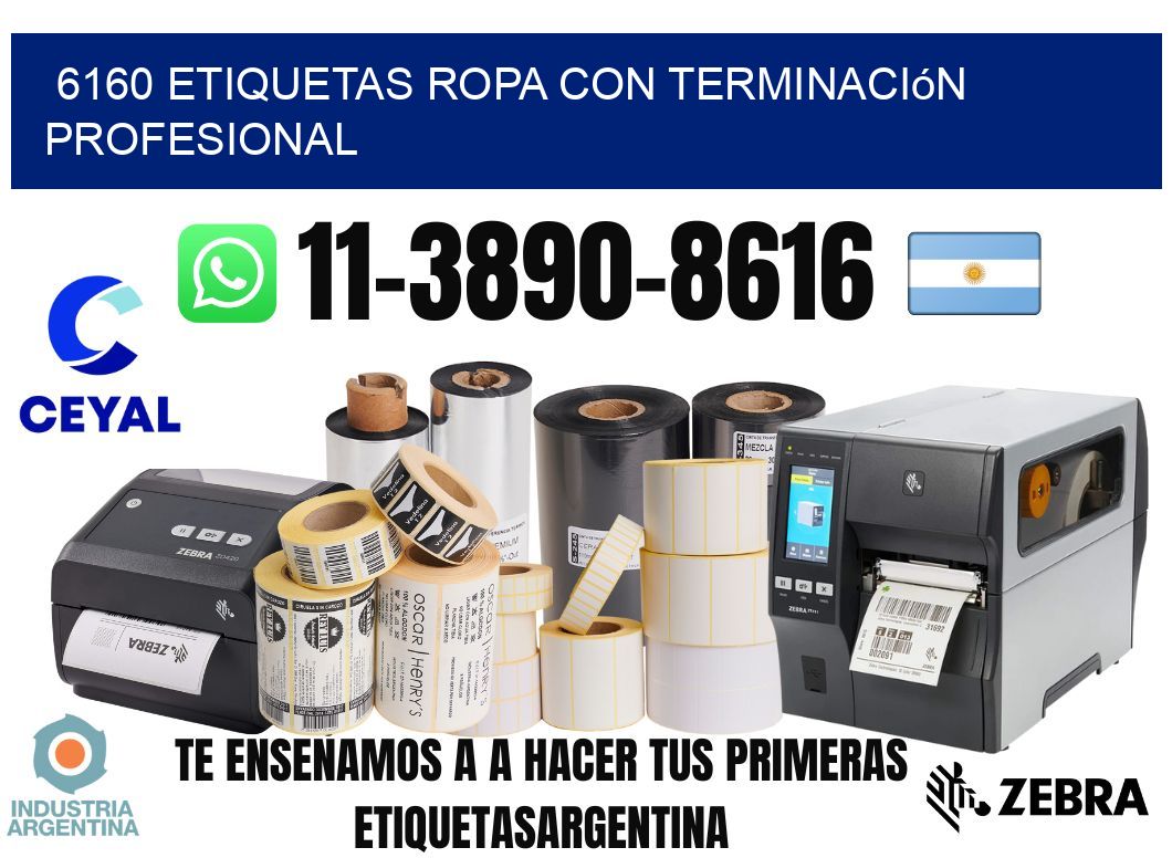 6160 Etiquetas ropa con terminación profesional