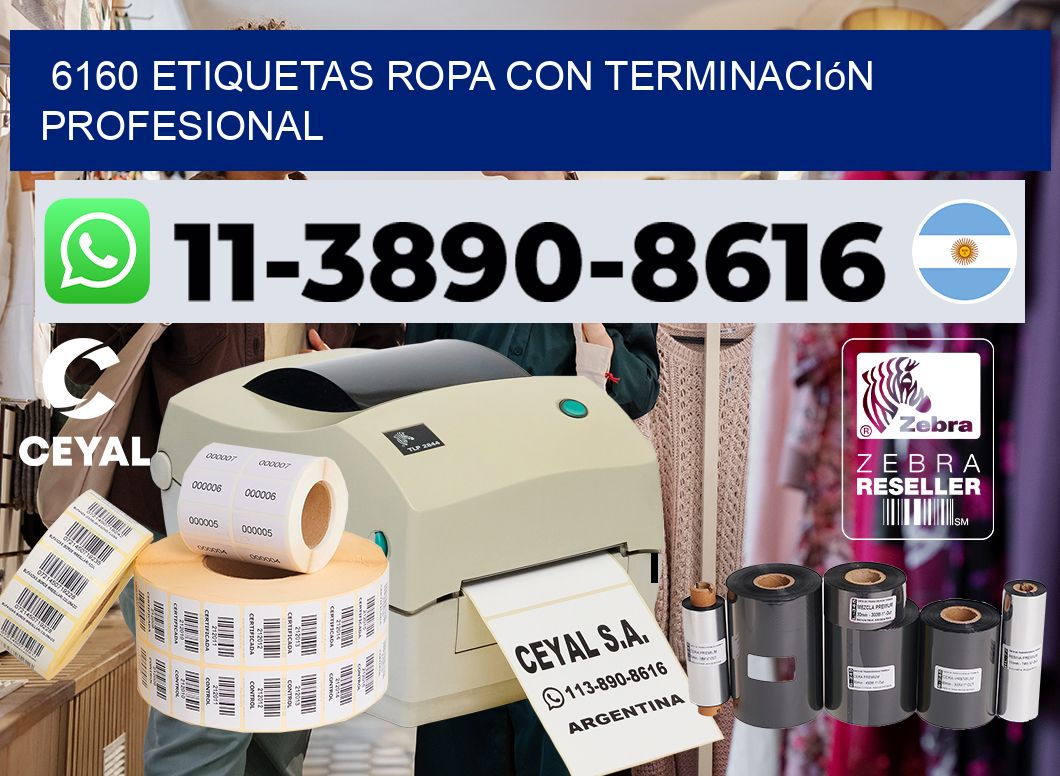 6160 Etiquetas ropa con terminación profesional