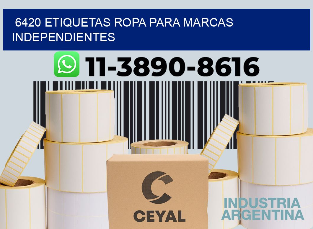 6420 Etiquetas ropa para marcas independientes