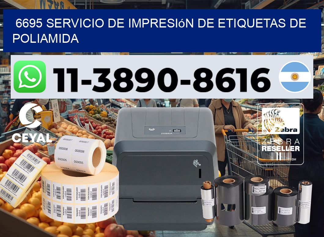 6695 Servicio de impresión de etiquetas de poliamida