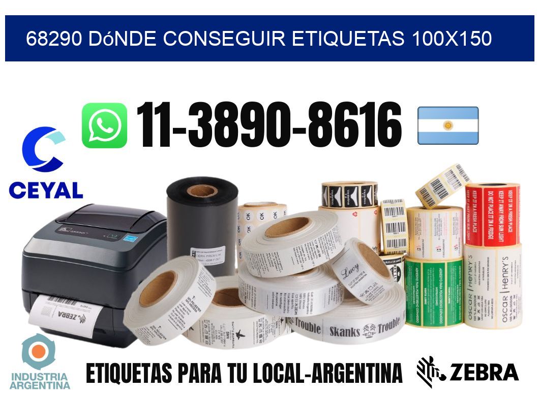 68290 dónde conseguir etiquetas 100x150