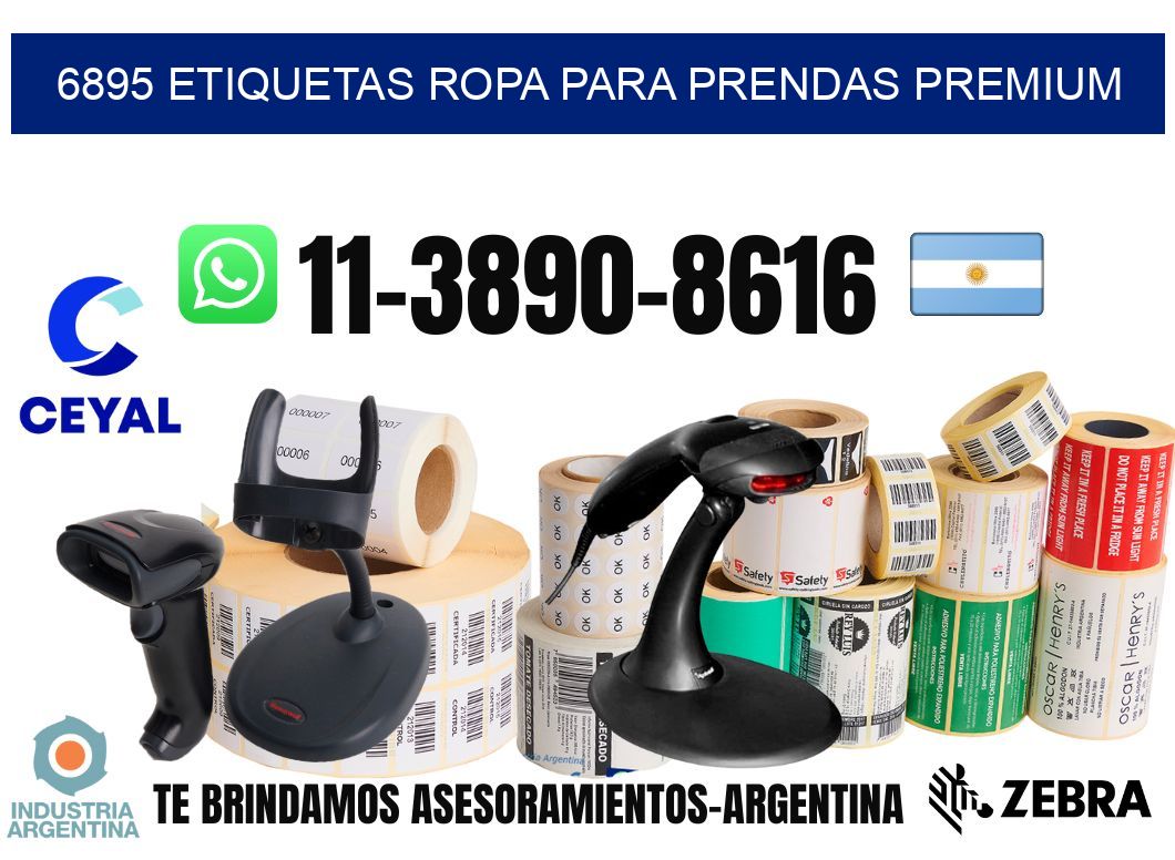 6895 Etiquetas ropa para prendas premium