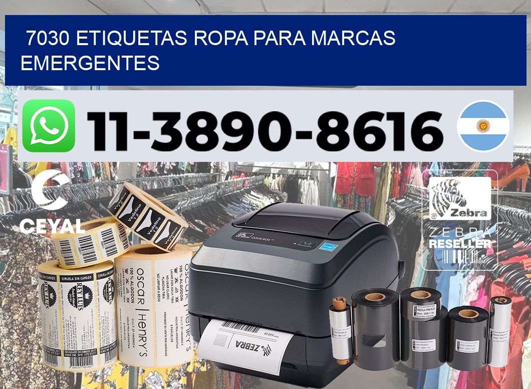 7030 Etiquetas ropa para marcas emergentes