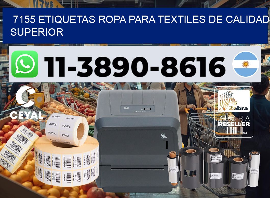 7155 Etiquetas ropa para textiles de calidad superior