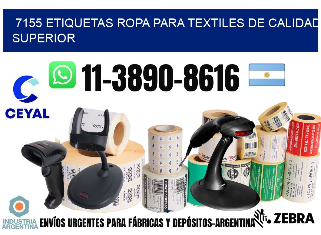 7155 Etiquetas ropa para textiles de calidad superior
